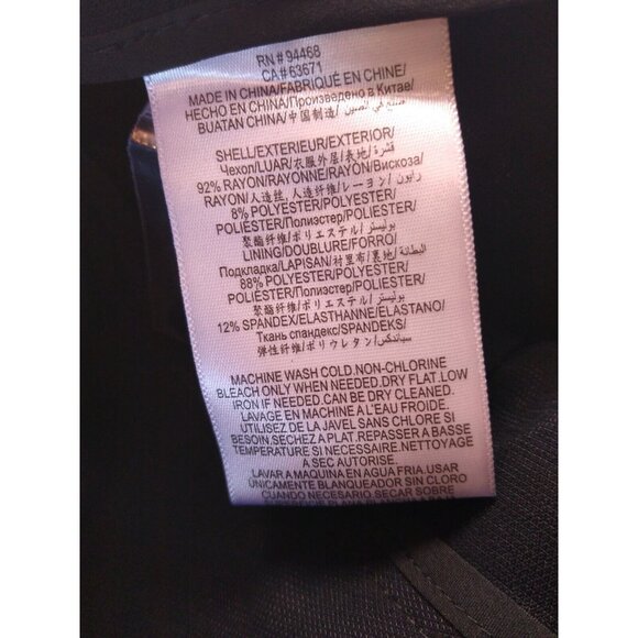 BCBGeneration Dress Pants Women's L Black Wide Leg Career Trousers Pleated NWOT - Picture 8 of 9